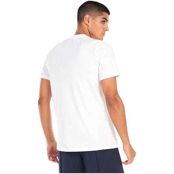 Adidas Men's White T-Shirt with Red and Blue Logo - Picture 2 of 8